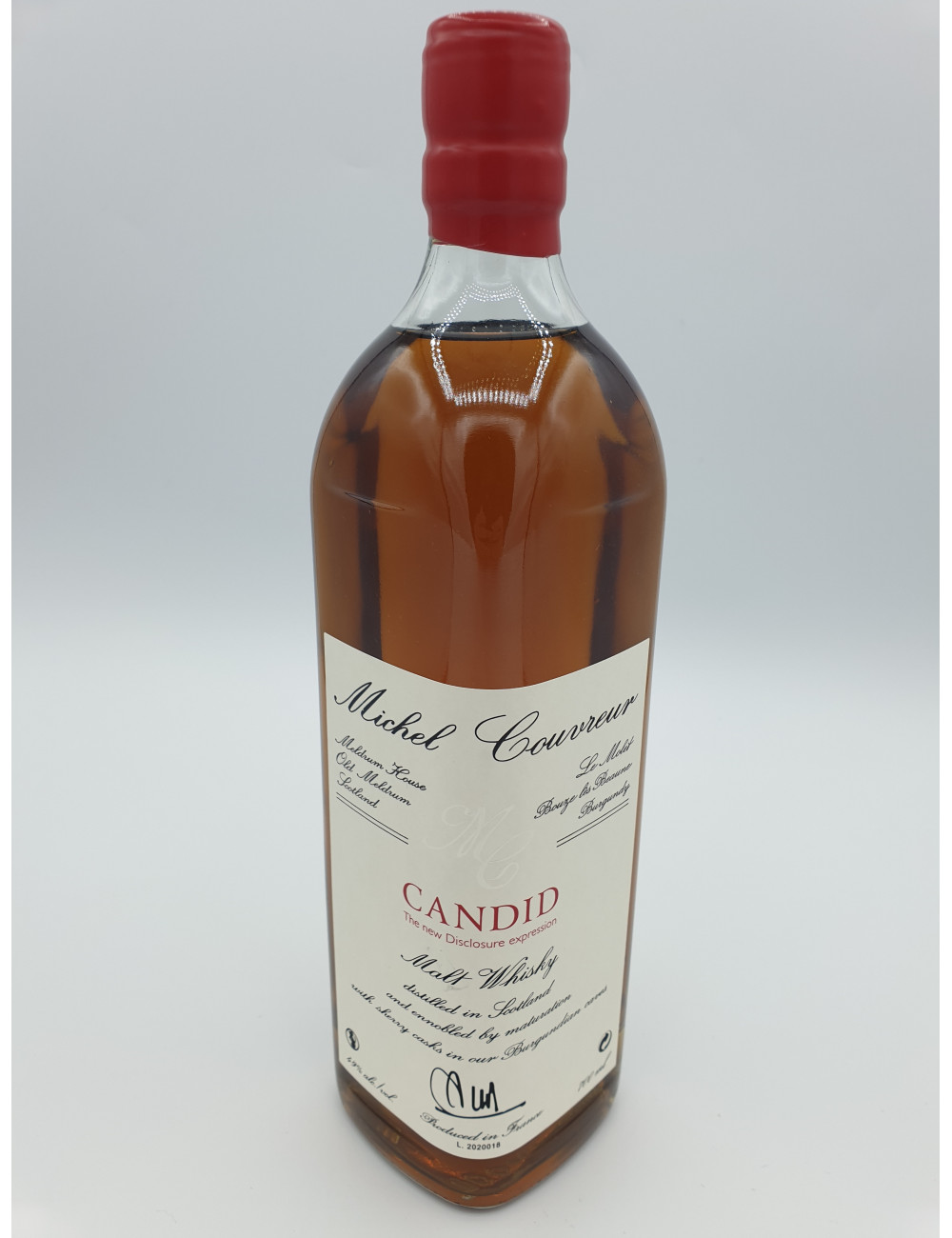 CANDID MALT WHISKY  49°  M. COUVREUR