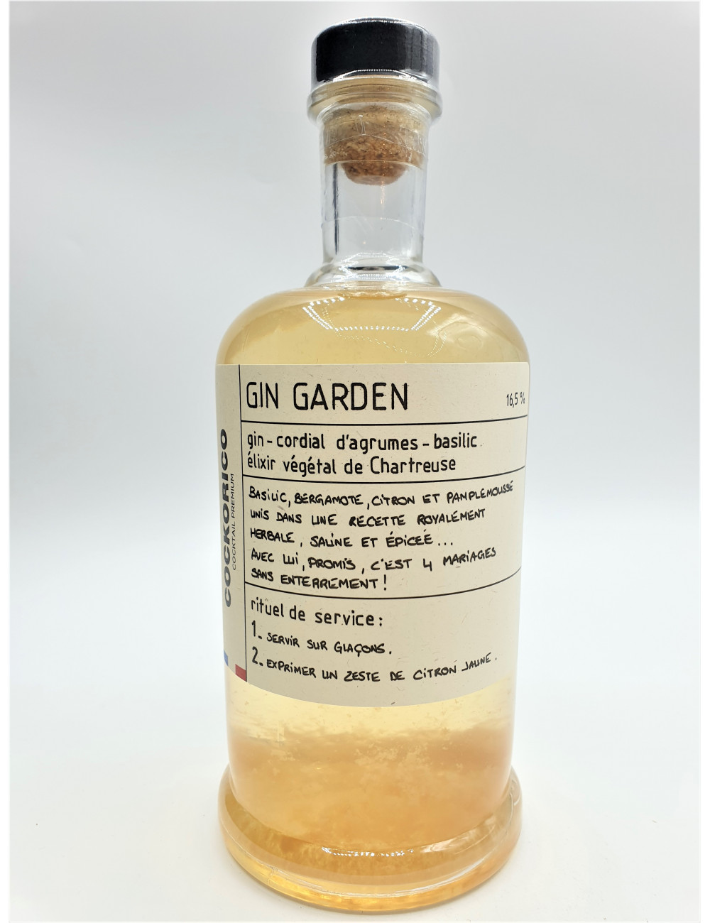 COCKORICO GIN GARDEN gin chartreu basilic citron 50CL 14.8°